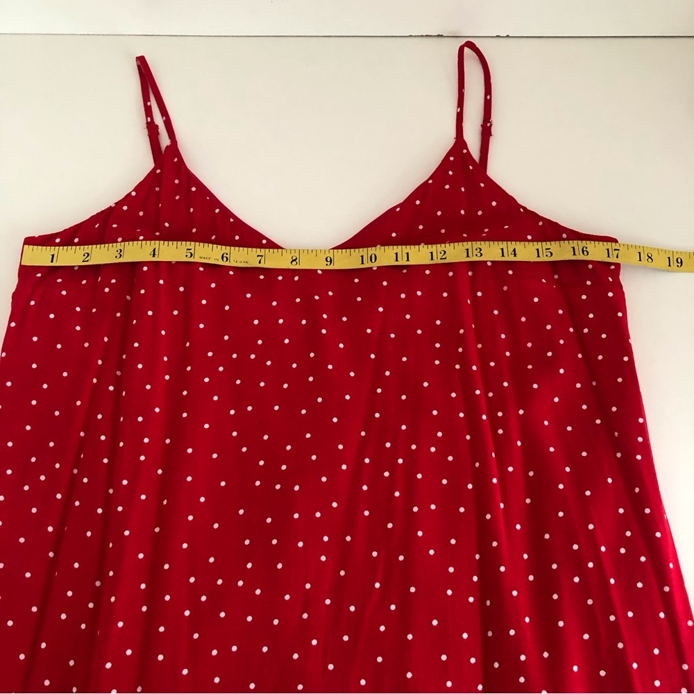 GAP red polka dot midi dress sz XS - Picture 9 of 10